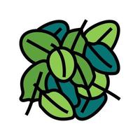 pile spinach color icon vector illustration