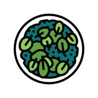 salad with spinach color icon vector illustration