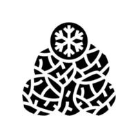 frozen spinach glyph icon vector illustration