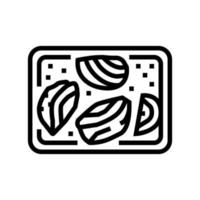 roasted cabbage line icon vector illustration