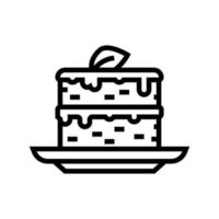 cake baked carrot ingredient line icon vector illustration