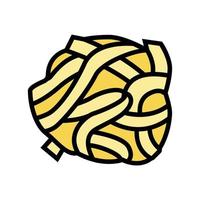 tagliatelle pasta color icon vector illustration