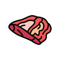 brisket beef meat color icon vector illustration