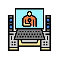 record studio color icon vector illustration