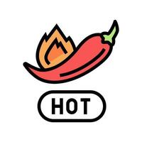 spicy level hot color icon vector illustration