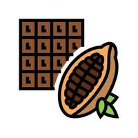 ilustración de vector de icono de color chocolate cacao