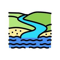 river mouth color icon vector illustration