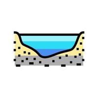 river bed color icon vector illustration