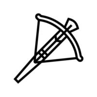 arrow crossbow line icon vector illustration