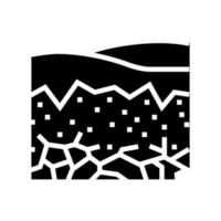 dry river glyph icon vector illustration