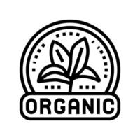 organic leaf line icon vector illustration