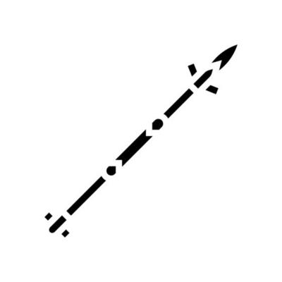 spear weapon glyph icon vector illustration