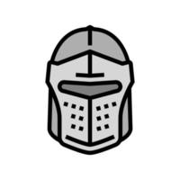 helmet knight color icon vector illustration