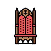 trono rey color icono vector ilustración