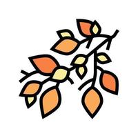 branch leaf color icon vector illustration