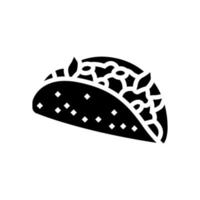 ilustración de vector de icono de glifo de comida mexicana