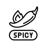 ilustración de vector de icono de línea picante de nivel picante