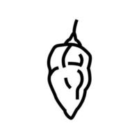 ghost pepper line icon vector illustration