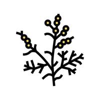 wormwood plant color icon vector illustration