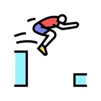 parkour extreme sport color icon vector illustration