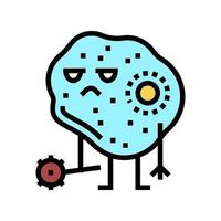 bacterium ill color icon vector illustration