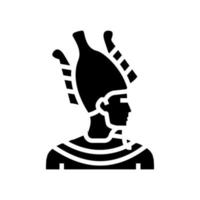 dios egipto osiris glifo icono vector ilustración