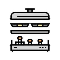 raclette fondue color icono vector ilustración