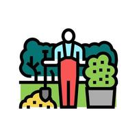 landscaper business color icon vector illustration