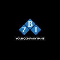 ZBI creative initials letter logo concept. ZBI letter design.ZBI letter logo design on BLACK background. ZBI creative initials letter logo concept. ZBI letter design. vector