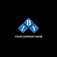diseño del logotipo de la letra zby sobre fondo negro. concepto de logotipo de letra de iniciales creativas zby. diseño de letra zby. vector