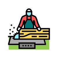 woodworker business color icon vector illustration