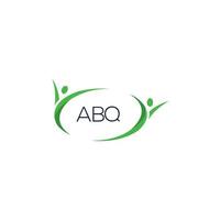 ABQ letter logo design on WHITE background. ABQ creative initials letter logo concept. ABQ letter design. vector