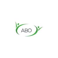 ABO letter logo design on WHITE background. ABO creative initials letter logo concept. ABO letter design. vector