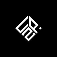 UPZ letter logo design on black background. UPZ creative initials letter logo concept. UPZ letter design. vector