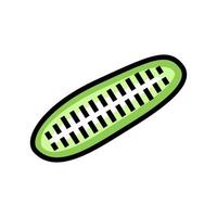 cut cucumber color icon vector illustration