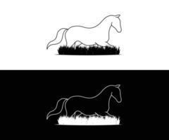 diseño de logotipo de caballo vector