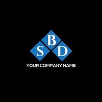 SBD letter logo design on BLACK background. SBD creative initials letter logo concept. SBD letter design. vector