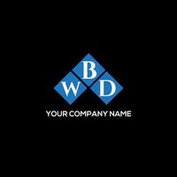 WBD letter logo design on BLACK background. WBD creative initials letter logo concept. WBD letter design. vector