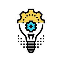 innovation light bulb color icon vector illustration