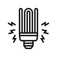 electric light bulb line icon vector illustration