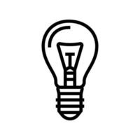 glass light bulb line icon vector illustration