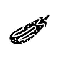 graffiti eggplant glyph icon vector illustration