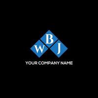 WBJ letter logo design on BLACK background. WBJ creative initials letter logo concept. WBJ letter design. vector