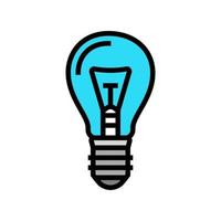 glass light bulb color icon vector illustration