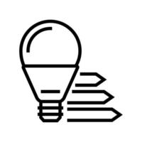 efficient light bulb line icon vector illustration