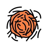 zanahorias ralladas en la ilustración de vector de icono de color de rallador