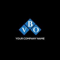 VBO letter logo design on BLACK background. VBO creative initials letter logo concept. VBO letter design. vector