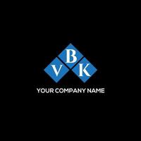 diseño de logotipo de letra vbk sobre fondo negro. Concepto de logotipo de letra de iniciales creativas vbk. diseño de letras vbk. vector