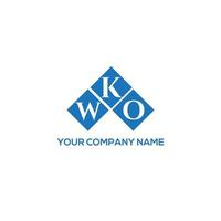 diseño de logotipo de letra wko sobre fondo blanco. concepto de logotipo de letra de iniciales creativas wko. diseño de letras wko. vector