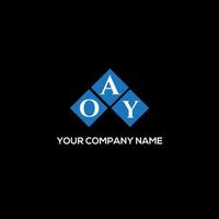 OAY letter logo design on BLACK background. OAY creative initials letter logo concept. OAY letter design. vector